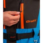 Костюм рыболовный зимний Graff (поплавок, до -15 гр.) (Bratex 8000, черно-голубой) 215-О-В-3-4XL/176