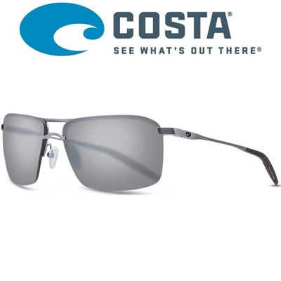 Costa Skimmer 580P Matte Silver + Translucent Grey/Orange/Gray Silver Mirror