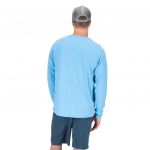 Термофутболка Simms SolarFlex LS Crewneck - Solid, Faded Denim, M