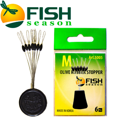 Fish Season Olive Rubber Stopper