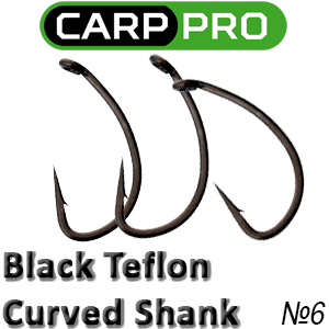 Carp Pro Black Teflon Curved Shank
