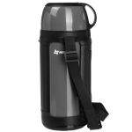 Термос Nisus (N-TM-041-G) 1400ML (крышка-кружка с ручк, доп.пл.чашка, скл.ручки, ремень)
