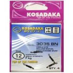 Вертлюг роликовый с "Fast change snap" №12 7kg (4шт.) Kosadaka 3035BN-12