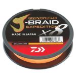 Леска плетёная Daiwa J-Braid Expedition × 8A 150m Orange 60lb/#5.0