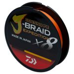 Леска плетёная Daiwa J-Braid Expedition × 8E 150m Smash Orange 0.18mm