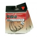 Крючок офсетный Vido Craft VD-104 O'Shaughnessy Worm (BLN) № 1, 4 шт/уп VD104-1(4)