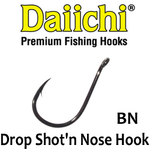 Daiichi Drop Shot'n Nose Hook Black Nickel