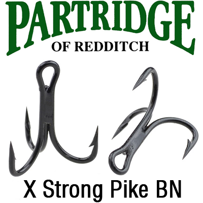 Partridge X Strong Pike Treble, Black Nickel