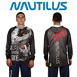 Nautilus Monster Pike Black Джерси с капюшоном