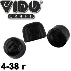 Vido Craft Груз крашеный "Пуля" для Спиралей Jig Spring Черный