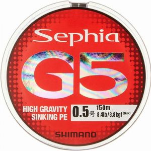 Шнур PE Shimano PL-E55N Sephia G5 150m #0.8