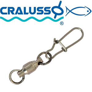 Cralusso Ball bearing swivel with snap Карабин с вертлюгом
