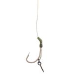 Поводок карповый Mikado Slip D-Rig 23см, кр.№6, 25 lbs (уп.-2шт.) (AMC-PSDR-6)
