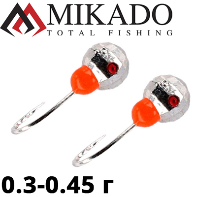 Мормышка вольфрамовая Mikado "DISCO" кембрик, кр. Hayabusa (Серебро)