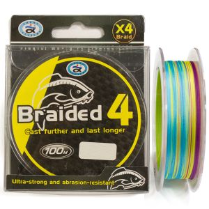 Леска плетёная Grows Culture Braided 4X 100m цветной # 0.28mm