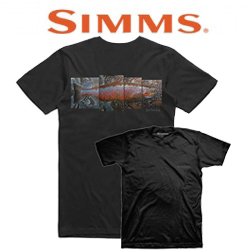 Simms DeYoung Salmon T-Shirt Black