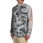 Термофутболка Simms SolarVent Hoody - Pro, Woodland Camo Steel, XL