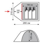Палатка Totem Indi 3 (V2) зеленый