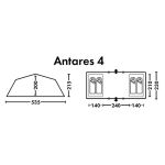 Кемпинговая палатка FHM Antares 4 Синий/Серый