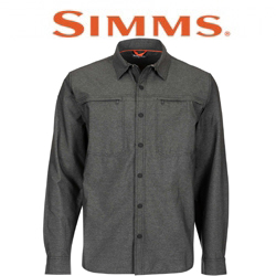 Simms Prewett Stretch Woven LS Shirt, Carbon