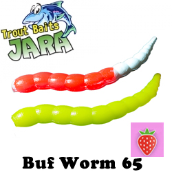 Trout Baits Jara Buf Worm 65 (Bubble Gum)