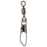 Застежка фидерная с вертлюгом Flagman Rolling Swivel Snap Black размер L 7шт