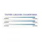 Шок лидер моно Awa-Shima ION Power Fluorine Taper Leaders 15м x 10шт 0,23мм to 0,57мм