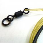 Готовый монтаж Korda Dark Matter Leader №8 Ring Swivel Gravel Khaki 40lb 1м (KSZ31)