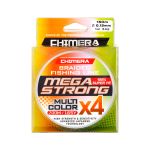 Шнур плетёный Chimera Megastrong Multicolor X4 200m # 0.20mm. 11.4kg.