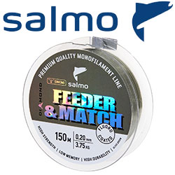 Salmo Diamond Feeder & Match Fluoro Coated Olive Green 150m