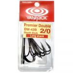 Крючки двойники Vanfook DW-42B Long Shank Stealth Black #2/0