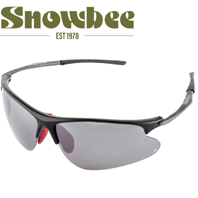 Snowbee Superlight Sports Sunglasses Matt Black/Grey Frame, Smoke Mirror