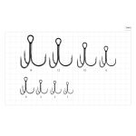 Тройник Sasame Treble Tenka Hook Black №1