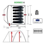 Палатка Premier Fishing Borneo-6-G (PR B-6-G) зеленая