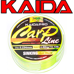 Kaida Carp line Fluo Yellow 300m
