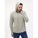 Футболка с длинным рукавом и капюшоном Extreme Fishing Passion UPF 50+ цвет Heather Sage размер XL