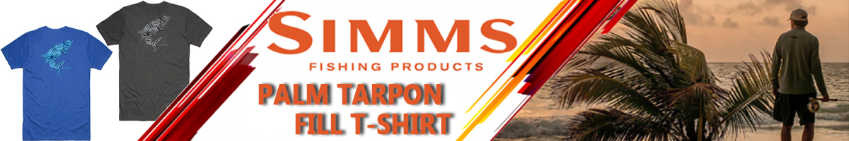 Simms Palm Tarpon Fill T-Shirt, Royal Heather