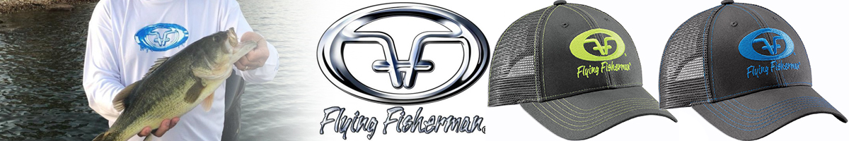 Flying Fisherman Neon Blue Logo Trucker Hat Graphite