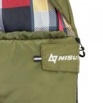 Спальный мешок Nisus Travel Wide Plus 400 (220х106) Hollowfiber зелёный (N-SB-H400-220x106)