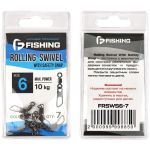 Застежка с вертлюгом F-Fishing Safety Snap №6 7шт