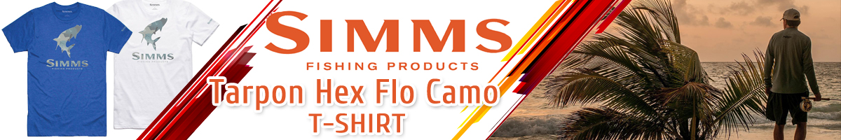 Simms Tarpon Hex Flo Camo T-Shirt Royal Heather