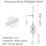 Оснастка карповая ORANGE #52 Spider Flat Method Leadcore, для бойла, 40 гр., в уп. 1 шт.