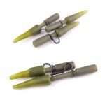 Клипса безопасная усиленная с конусом Carp Pro Lead Clip + Tail Rubber 5шт (CP6609G)