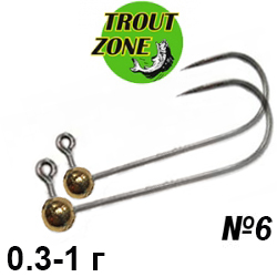 Trout Zone Джиг-головка вольфрам №6 золото