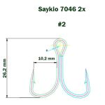 Крючки тройные Saikyo 7046 BN 2X № 2 (5шт)