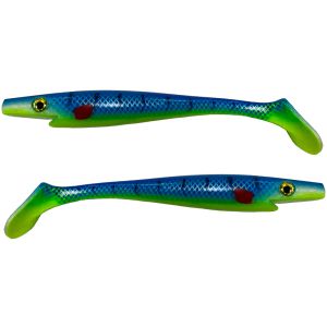 Силиконовая приманка Strike Pro Pig Shad Jr, 200 мм, 50 гр, цвет: Blue Chartreuse (уп./2шт.) (SP-172C#RS01)