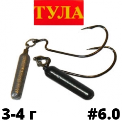 Тула Джиг-риг на офсетном крючке №6