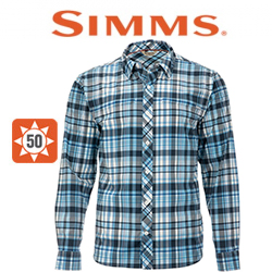 Simms Stone Cold LS Shirt, Nightfall Madras Plaid