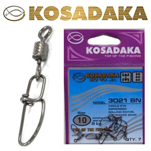 Kosadaka 3021BN Вертлюг роликовый с "insurance snap"