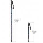 Палки треккинговые 51-110см (YJQT-32-Blue)